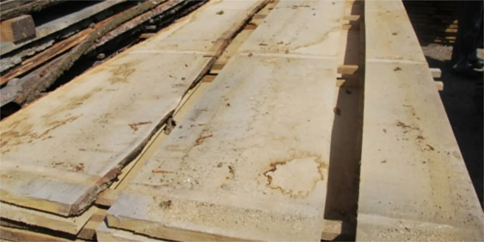 Air dried oak beams