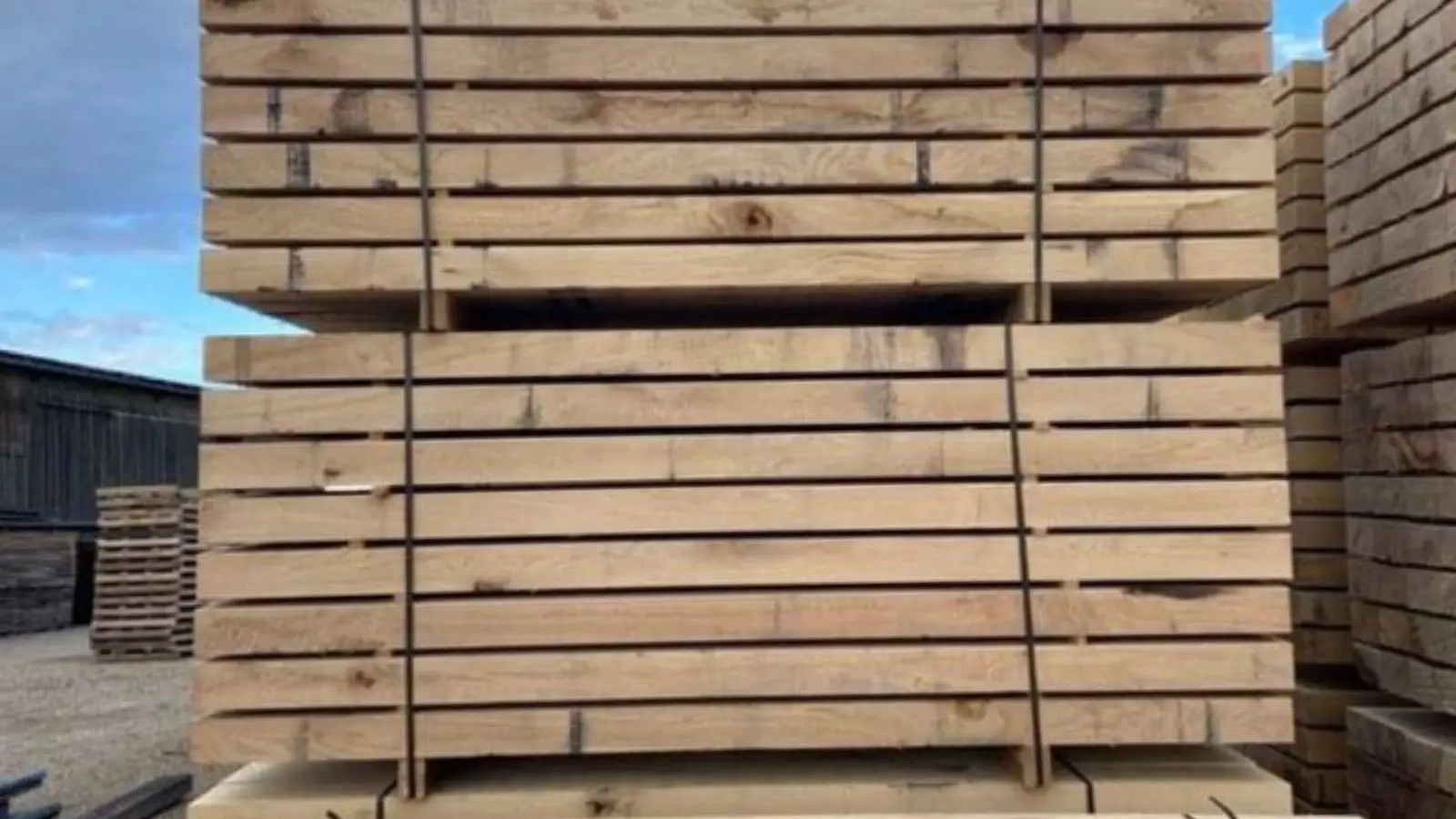 Green oak sleepers